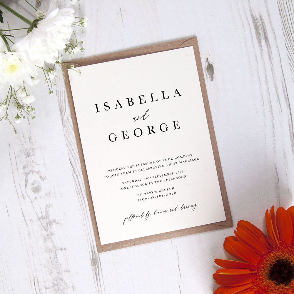 Calligraphy 7 Standard Wedding Invitation
